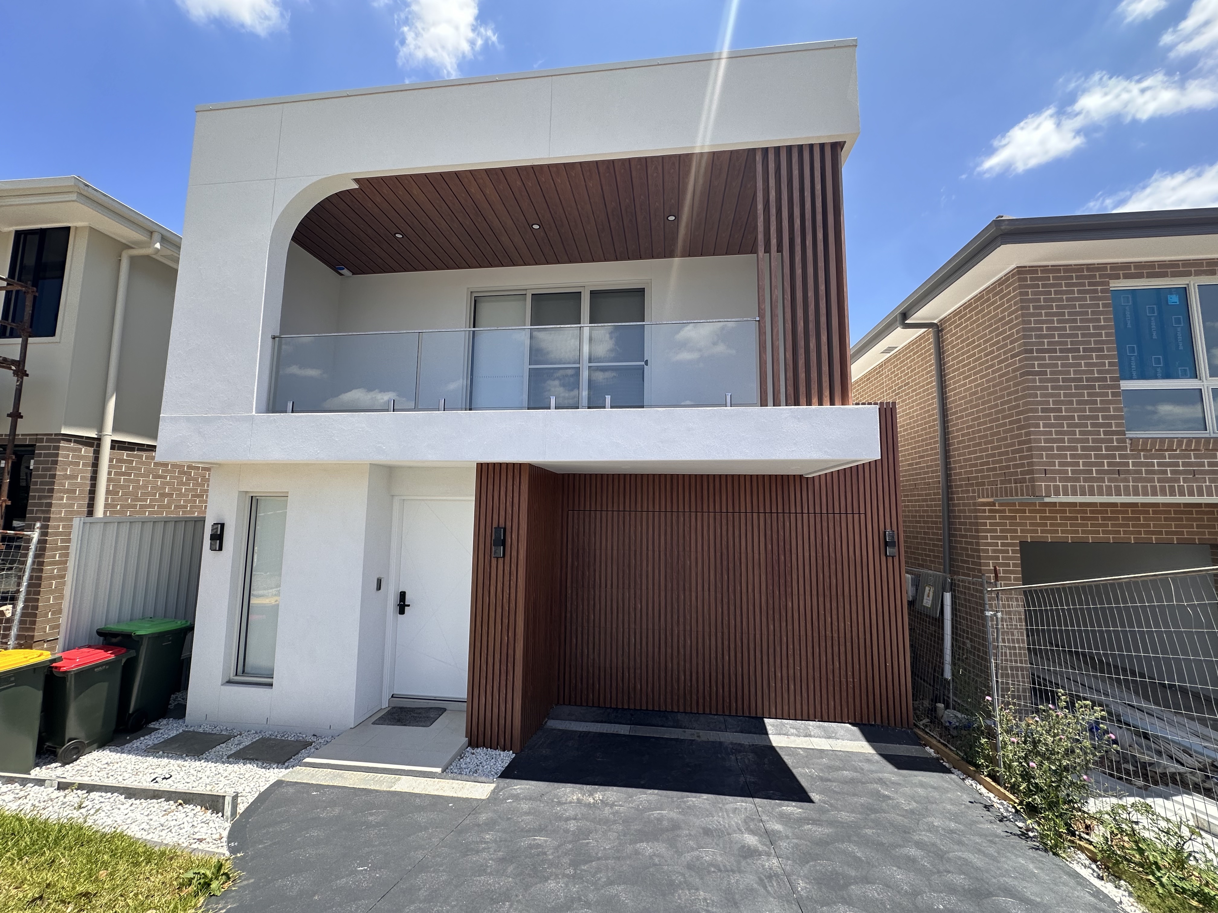 Batten Style Garage Door and Entrance